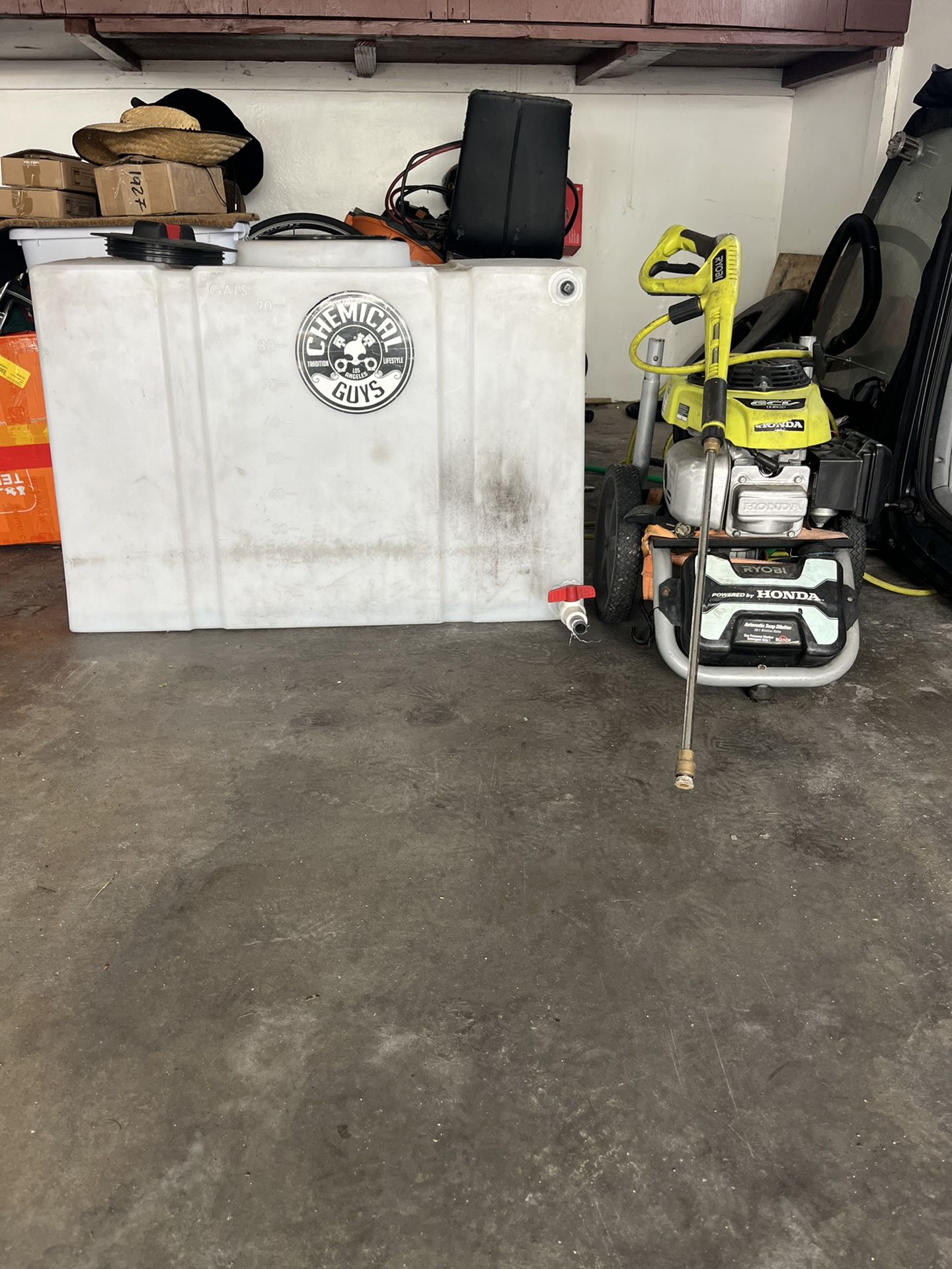 Pressure Washer And 100 Gallon Water Tank Combo 
