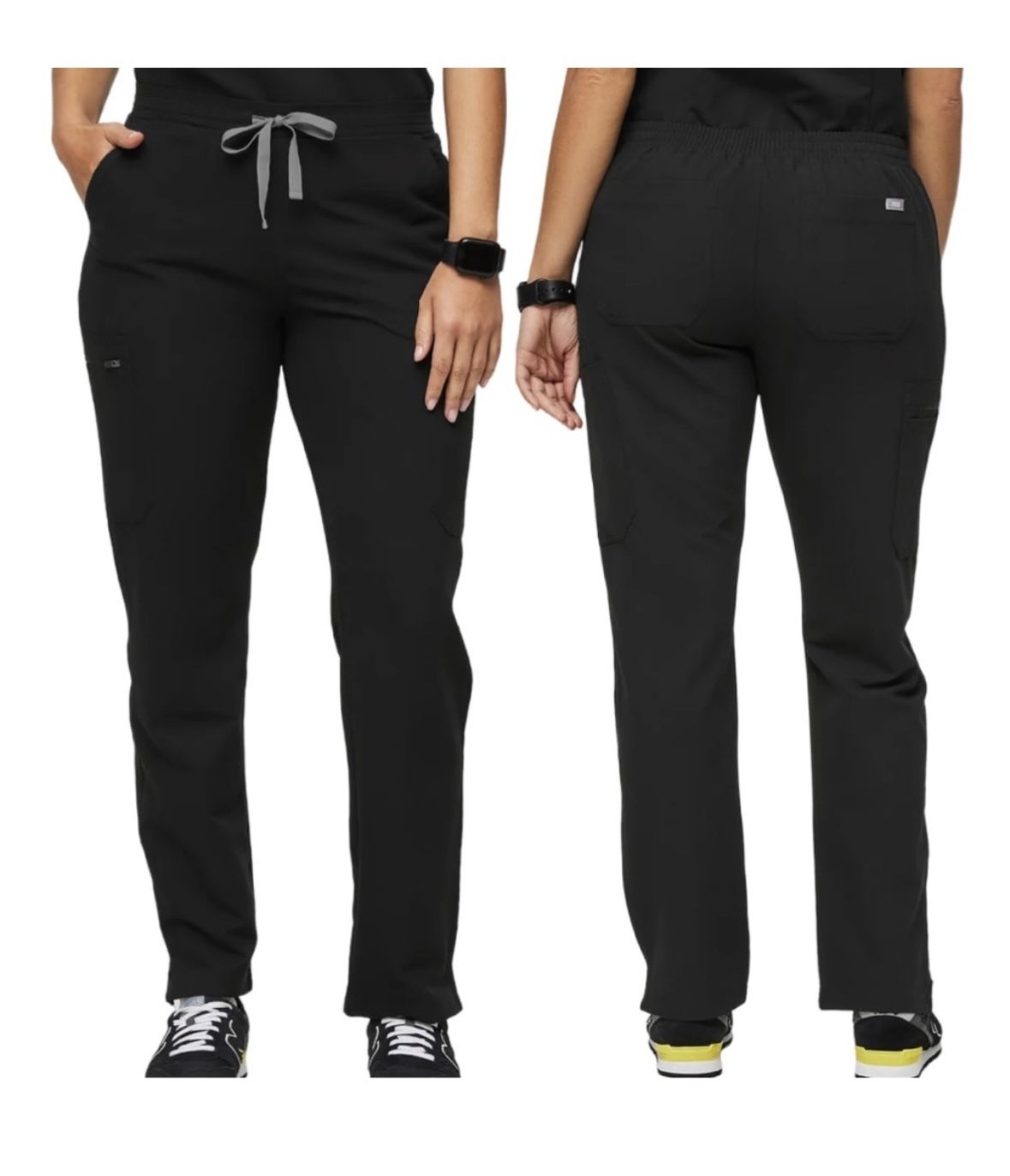 Figs High Waisted Yola Skinny Scrub Pants XLT Black NWOT