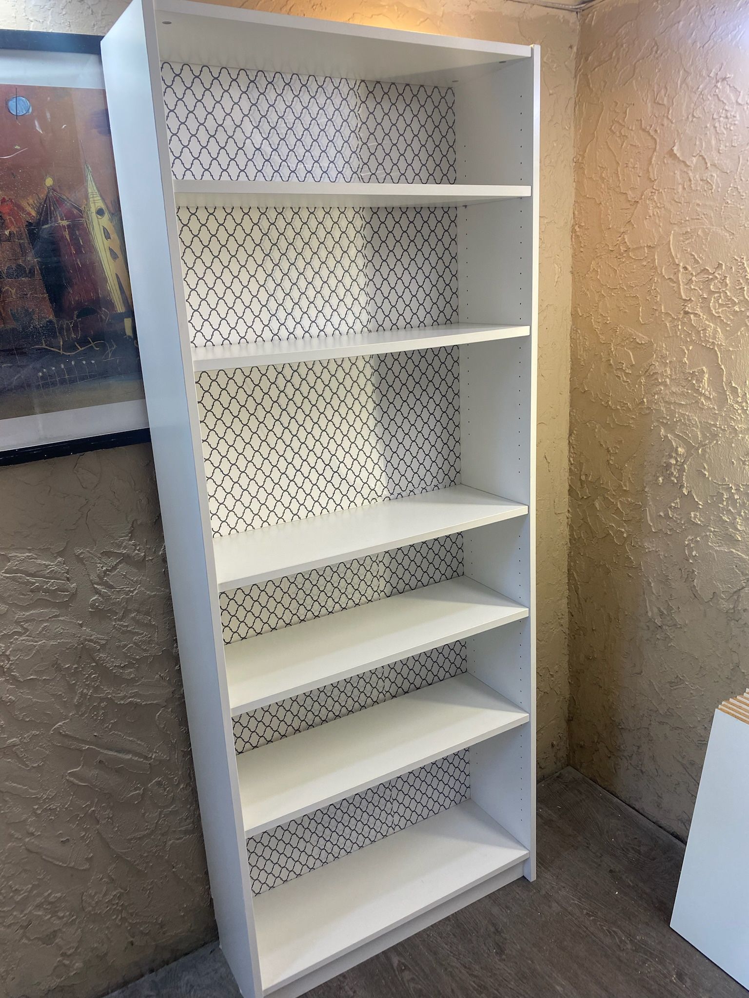 TALL WHITE Bookcase with Adjustable Shelves 6.5 Feet Tall - Local Delivery for a Fee - See My Items