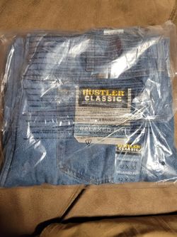 Men's RUSTLER Classic Relaxed Fit jeans Straight leg 42×30