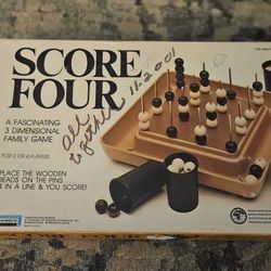Score Four 3-D Board Game by Lakeside (1974) No. 8325 - 100% Complete Exc. Cond!