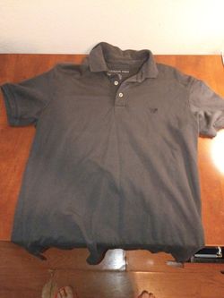 American eagle polo, gray, small