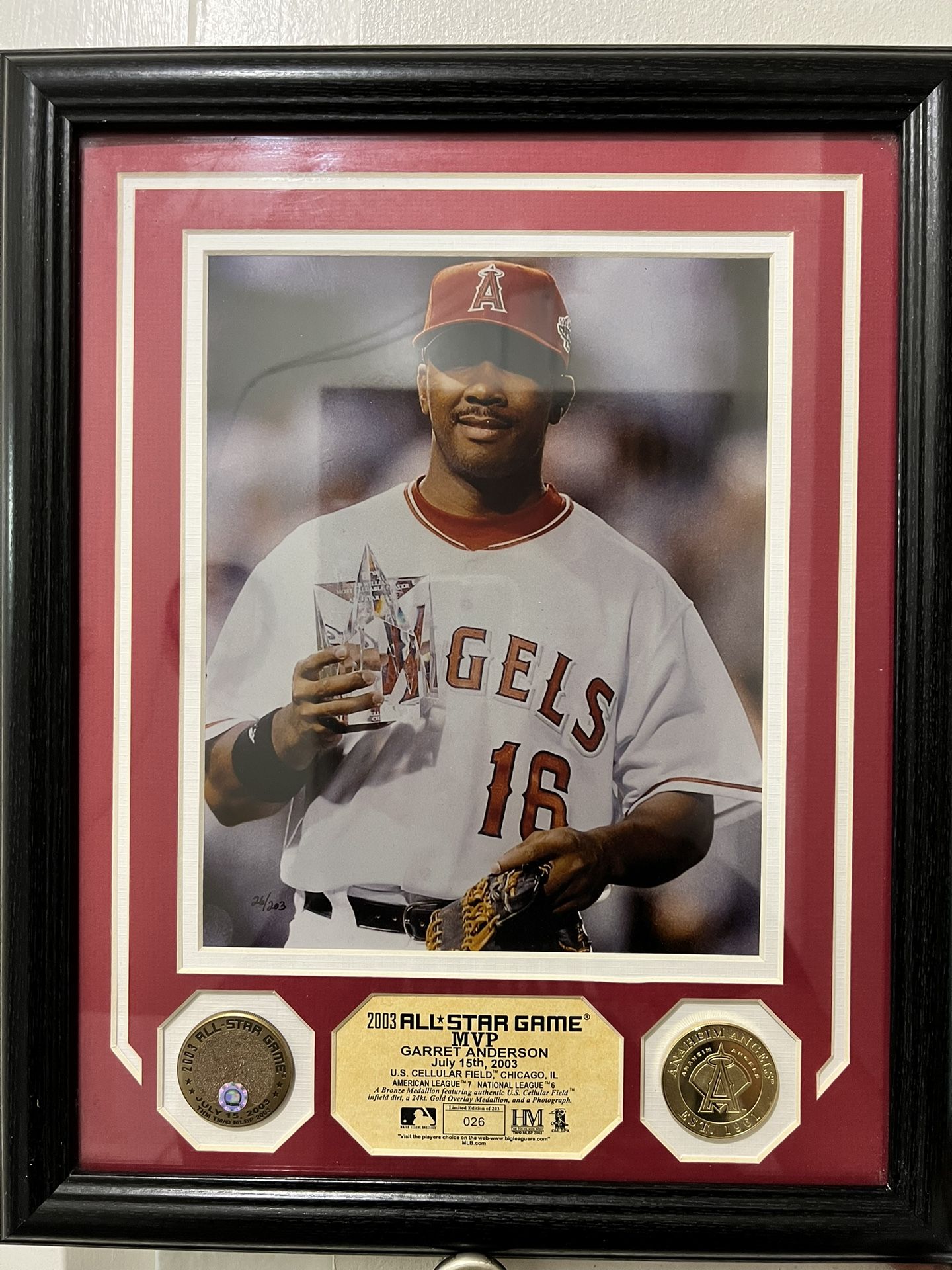 Anaheim Angels (MVP Garret Anderson) 2003 Baseball