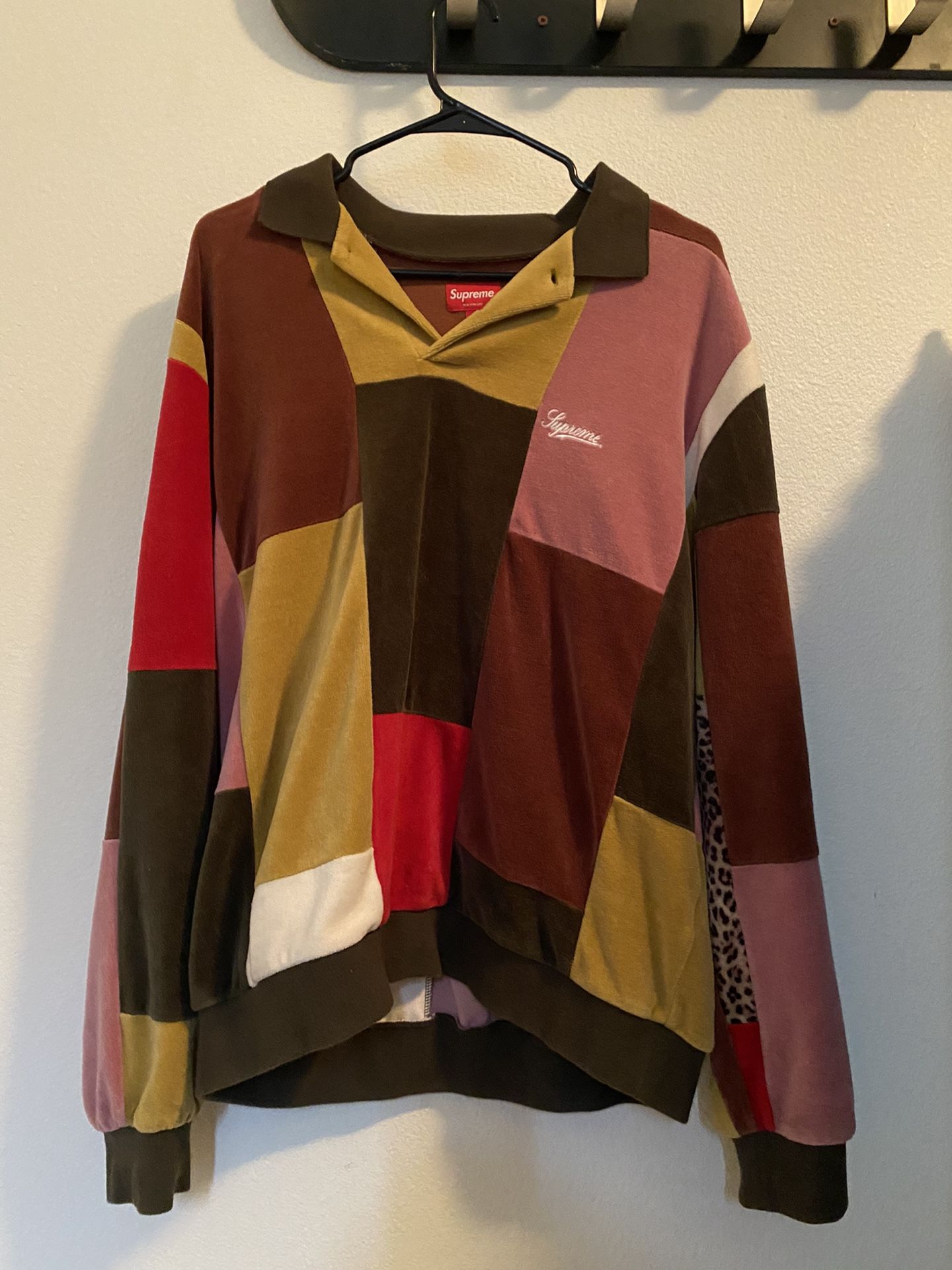 Supreme Patchwork Velour Polo