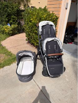 Uppababy Stroller with Rumble Seat and Bassinet