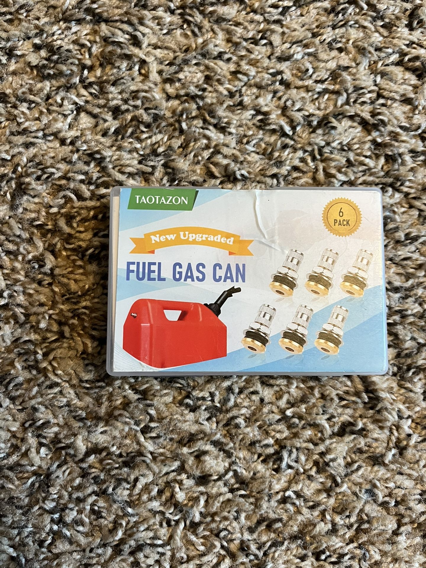 Gas Can Vent Caps | 6 Pack Fuel Gas Tank Vent Caps | Metal Gas Can Replacement Vent Plug | Leak-Proof Gas Jug Vent Caps| Gas Tank Exhaust Caps for Fas