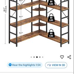 5 Sturdy Shelves Bookcase/Pantry