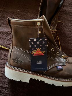 Thorogood 6" American Heritage Steel Toe Boot Brown Mens Size 9D