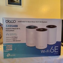 TP-Link Deco AXE5400 Tri-Band WiFi 6E Mesh System 3 Pack
