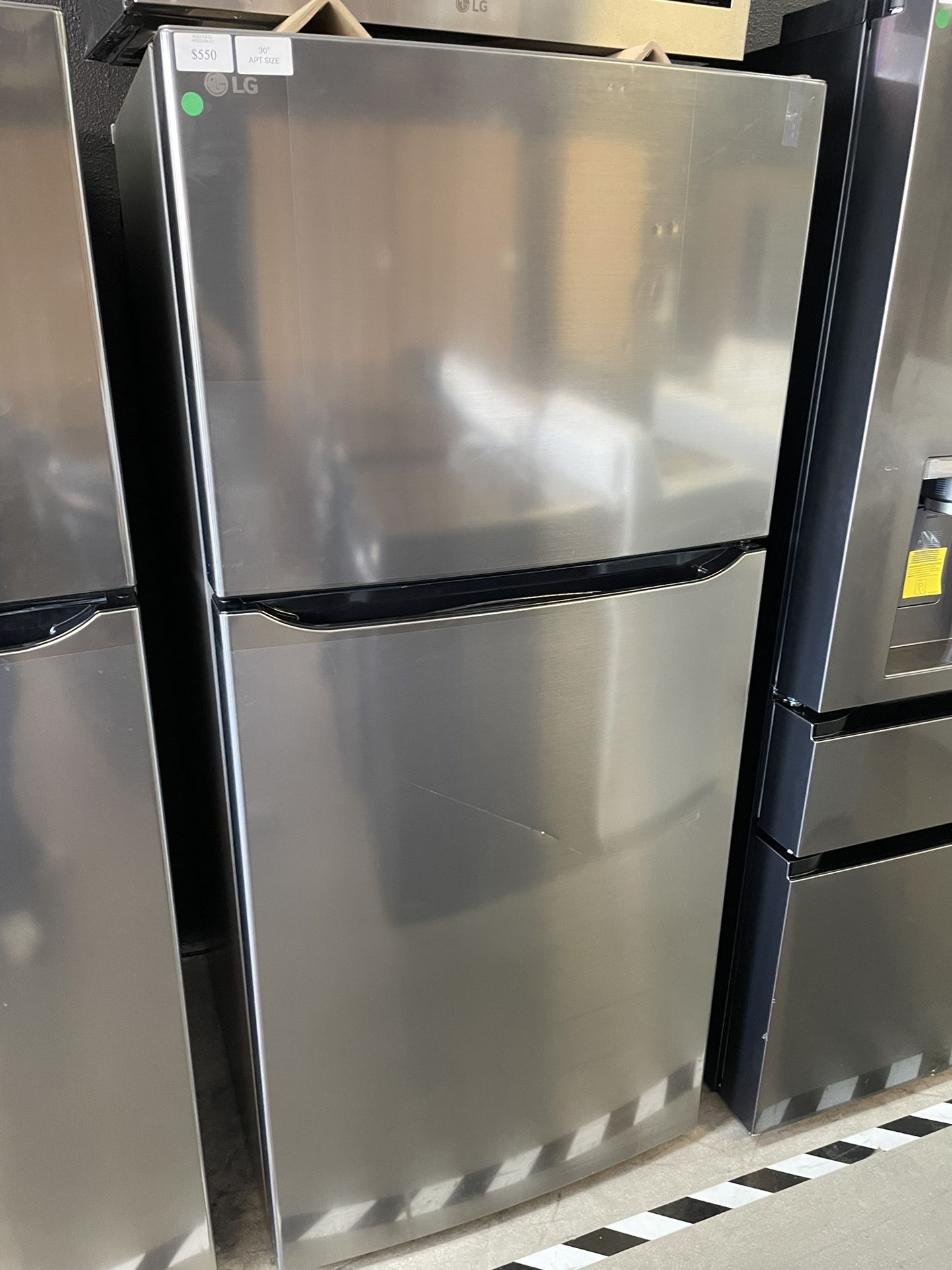 Lg 30” Top Freezer Refrigerator In Stainless Steel