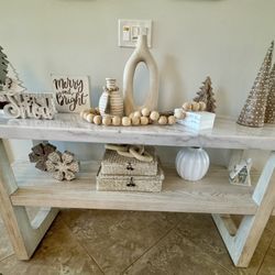 New gorgeous 60” Console/Entry Table -Marble-Wood (purchased 1 Mo Ago) 