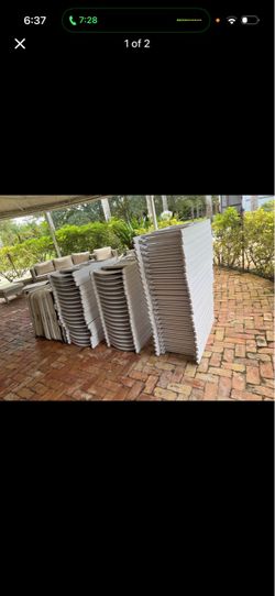 Resin padded chairs r,e,n,t
