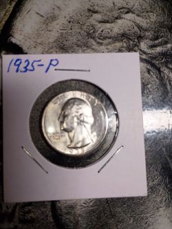 1935-P UNC 90% Washington Quarter! MS 60
