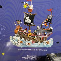 Disney Halloween Animated Pirate Ship with Lights and Music
