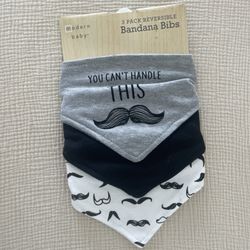 New Bibs Mustache Print 