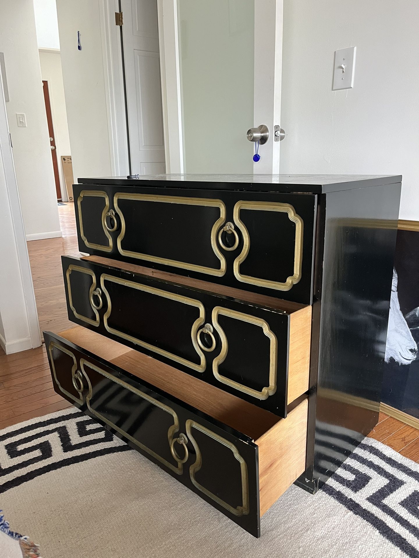 Vintage Dresser (Black And Gold) - rivacontractingsa.com