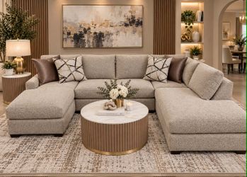 Comfy Sectional w/ Double Chaise – Custom Colors Available