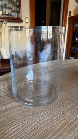 Clear Glass Cylinder Vase / Hurricane Candle Holder (6" x 8")