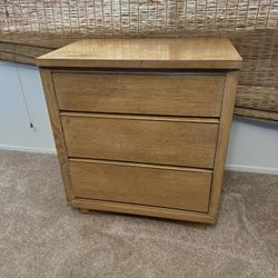 Kent Coffey Mid Century Pickled Oak 3 Drawer Dresser 