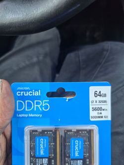 Crucial 64GB DDR5 5600 SODIMM Laptop Memory Kit
