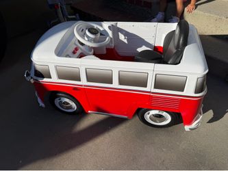 Vw bus power wheel kids car