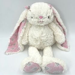 Lambs  Ivy Plush WhitePink Bunny Soft Plush Lovey 