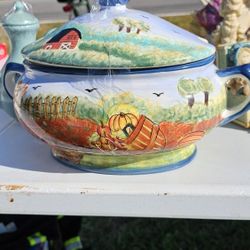 Vintage WCL Oval Ceramic Soup Bowl 