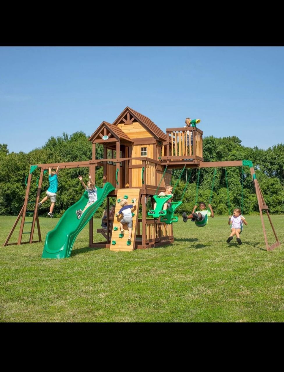 Skyfort II Cedar Wood Swing Set