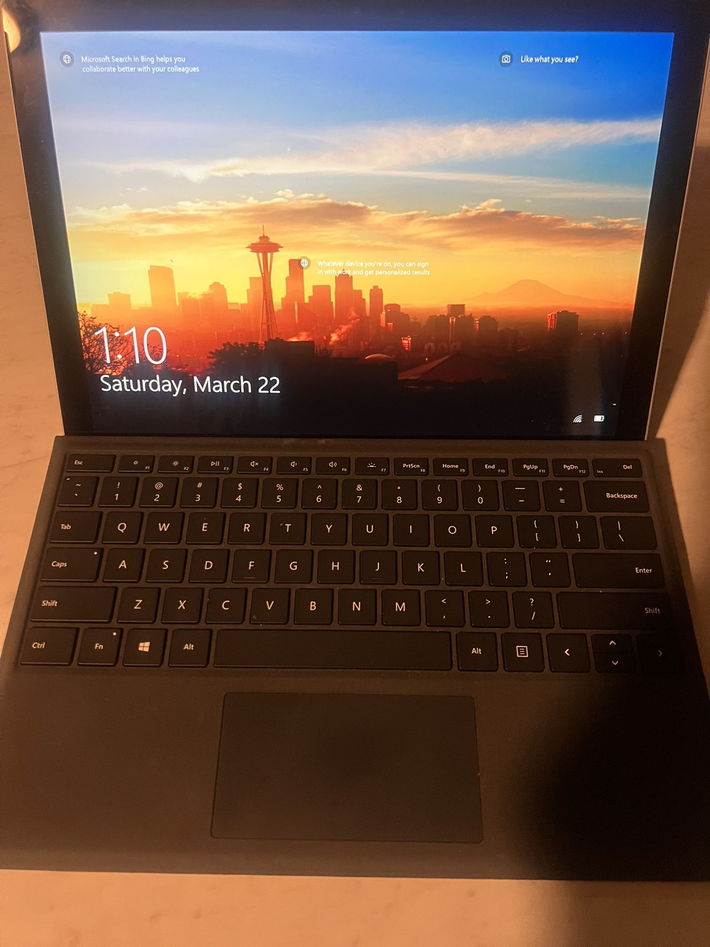 2017 The Microsoft Surface Pro (5th Gen) – Model 1796 is a 2-in-1 tablet/laptop hybrid