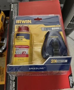 Irwin Strait Line Red Marking Chalk & Wide Door Chalk Reel Tool Kit Red Color