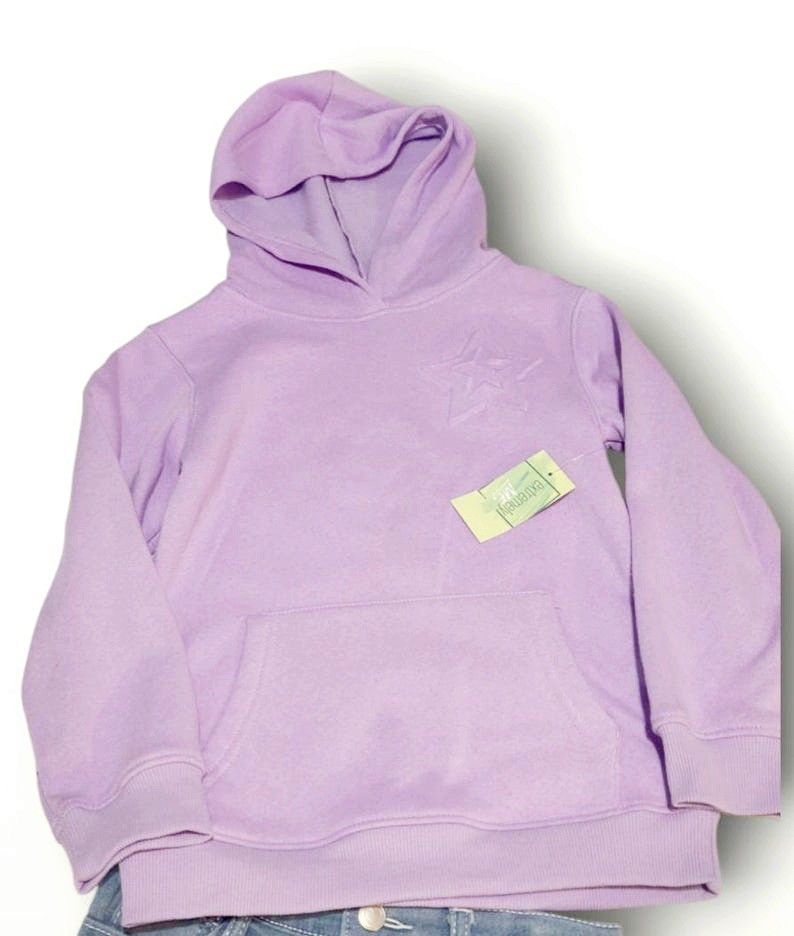 NWT Girls Light Purple Long Sleeve Shirt Top Hoodie Sweatshirt Sweater Size 10 12 Pockets