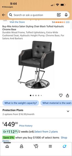 Salon hydraulic chair