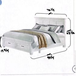 Mahogany Cali King Bed Frame *FRAME ONLY*