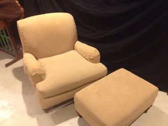 Crate and barrel os chair and ottoman