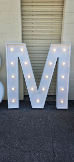 Lighting metal letters. Very good condition. Price for each.