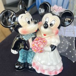 Vintage Disney Mickey And Minnie Bride And Groom