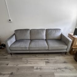 Fairfax Steel Gray Velvet 90’’ Sofa