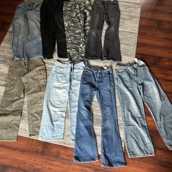 Size 12 Girls Pants (8 Pairs Of Pants)