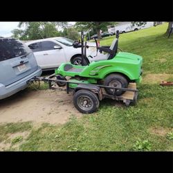 Riding Lawn Mower & 4x6 Trailer Bundle 