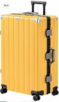 28-Inch Zipperless Aluminum Frame Suitcase-Yellow