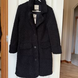 sherpa coat women's small never worn