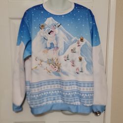 IN-N-OUT BURGER Pullover Winter Print SWEATSHIRT Men's Size XXL