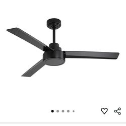 "Fan 52 inch Low Profile Ceiling fan with Light and Remote Control, Flush Mount, Reversible, 3CCT, Dimmable, Noiseless, NEW 
B4-36K
Brand new in box "