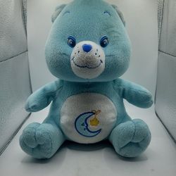 2003 Nanco Vintage 10" Care Bears Blue Moon/Star Bedtime Plush Sitting Bear