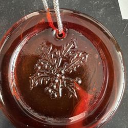 Lilique Holly Holiday Ornament