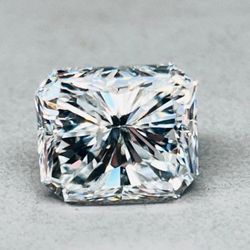 GIA Certified RADIANT Cut 1.00 Carat I1 F Loose Natural Earth Mined Diamond