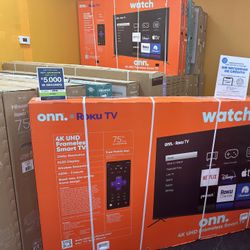 75”ONN ROKU SMART TV