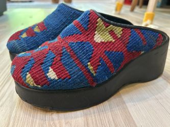 Philipp Plein Vintage Kilim Platform Wedges Size 39 8.5