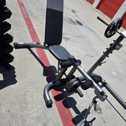 Wight set dumbbells and bench weight