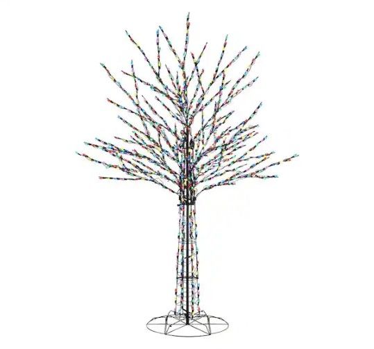 8 ft. LED Pre-Lit Bare Branch Multi Color Holiday Tree Yard/Home Deco